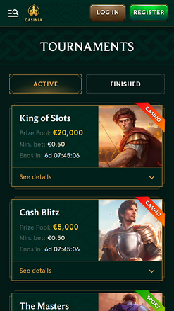 Casinia Casino Mobile Tournaments