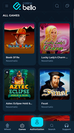 Casino Bello Mobile Games