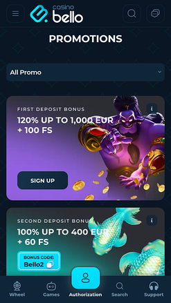 Casino Bello Mobile Promotions