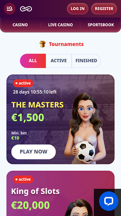 Casino Infinity Mobile Tournaments