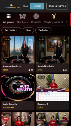 Casino Kingdom Mobile Live Dealer