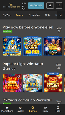 Casino Kingdom Mobile Rooms