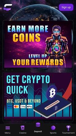 CasinoCrypto.io promotions mobile page