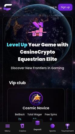 CasinoCrypto.io VIP mobile page