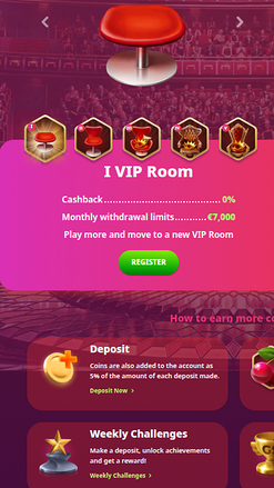 Casino Infinity Mobile VIP Program