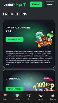 CasinoKings.com Mobile Promotions