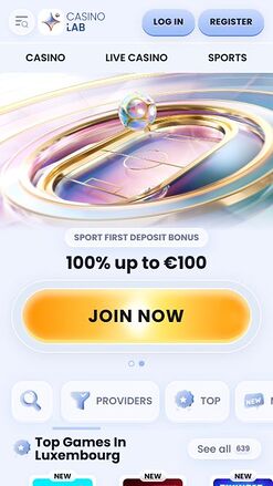 CasinoLab Mobile Homepage