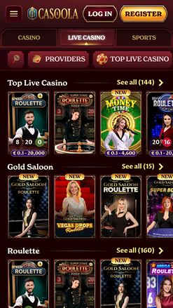 Casoola Casino Live Dealer