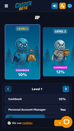 Casper Bets Casino Mobile VIP