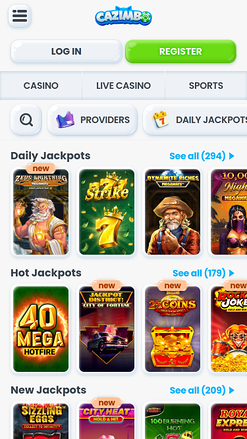 Cazimbo Casino Mobile Jackpot