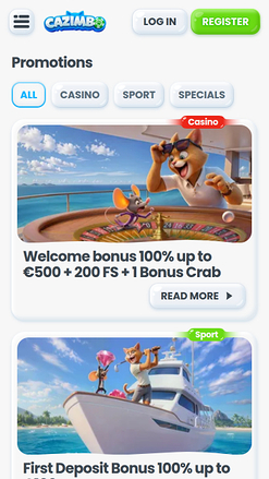Cazimbo Casino Mobile Promotions