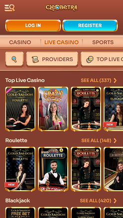 Cleoberta Casino Live Dealer Mobile