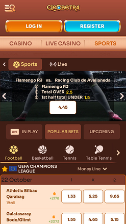 Cleoberta Casino Live Sports Mobile