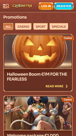 Cleoberta Casino Promotions Mobile