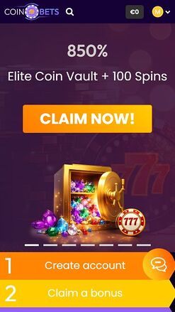 CoinBets777 Casino Mobile Image Homepage