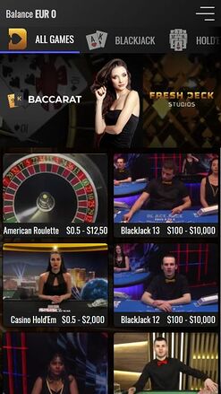 CoinBets777 Casino Mobile Live Dealer