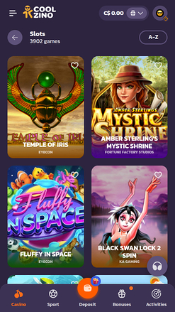 Coolzino Casino Games Mobile