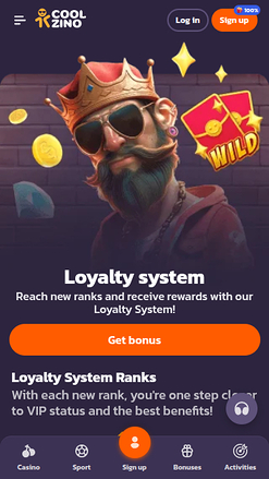 Coolzino Casino Mobile VIP Program