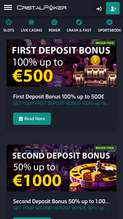 Cristal Poker Casino Promotions Mobile