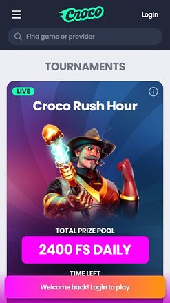 Crocoslots Casino Mobile Tournaments