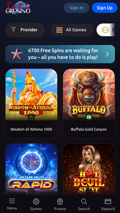 Crusino Casino Games Mobile
