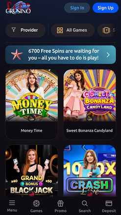 Crusino Casino Live Dealer Mobile