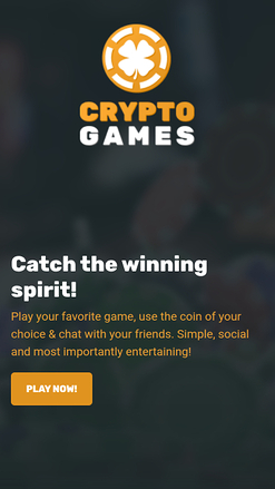 Cryptogames Casino Mobile Homepage
