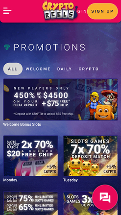 CryptoReels Mobile Promotions