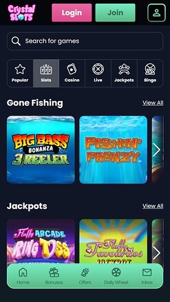 Crystal Slots Mobile Games