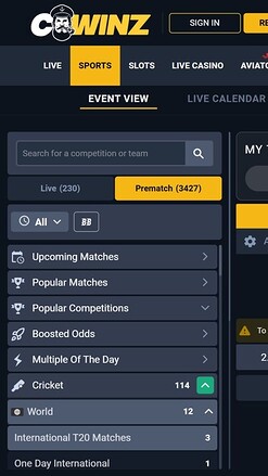 CWinz Live Sports Mobile