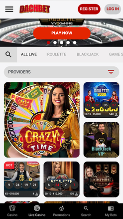 Dachbet Casino Mobile Live Dealer