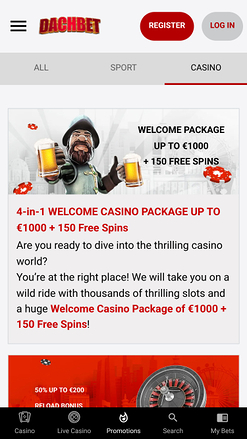 Dachbet Casino Mobile Promotions