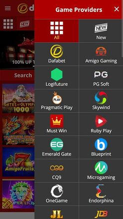 Dafabet Casino Mobile Image Game Developers