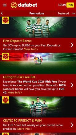Dafabet Casino Mobile Image Promotions