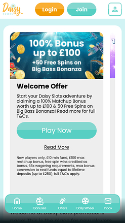 Daisy Slots Mobile Promotions