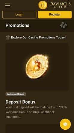 DaVinci’s Gold Casino Promotions Mobile