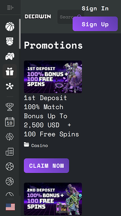 Decawin Casino Promotions