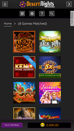 Desert Nights Casino Mobile Jackpot