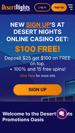 Desert Nights Casino Mobile Promotions