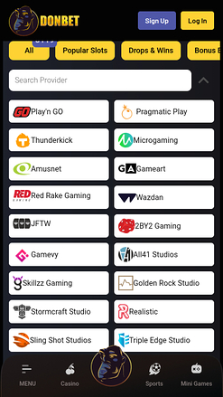 DonBet Casino Game Developers Mobile