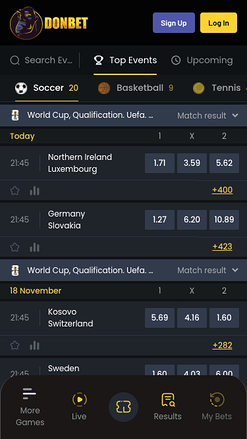 DonBet Casino Sports Mobile
