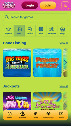 Dove Bingo Casino Mobile Games