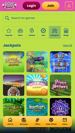 Dove Bingo Casino Mobile Jackpot