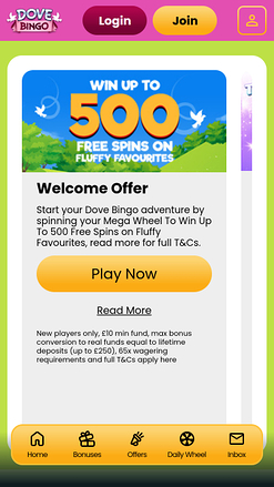 Dove Bingo Casino Mobile Promotions