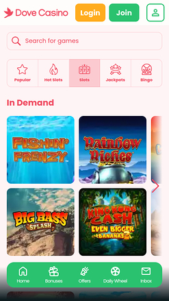 Dove Casino Games Mobile