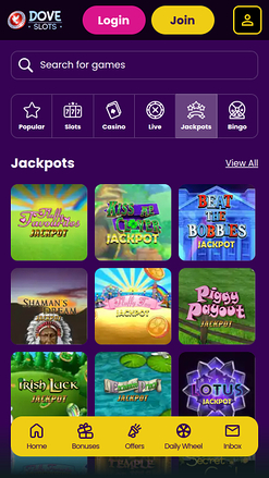 Dove Slots Casino Mobile Jackpot