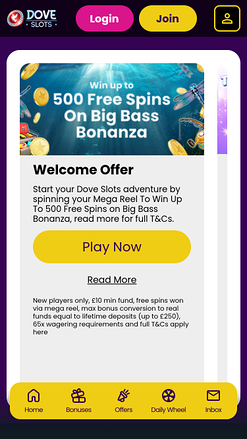 Dove Slots Casino Mobile Promotions
