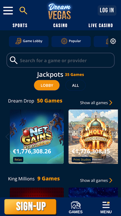 Dream Vegas Casino Jackpot Mobile