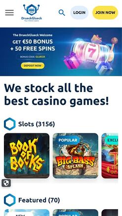 DrueckGlueck Casino Mobile Image Homepage