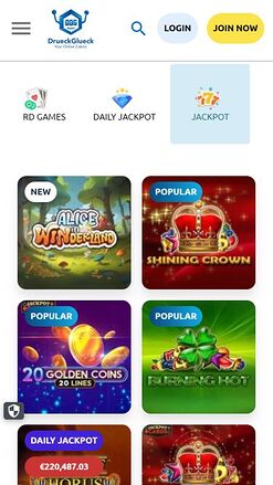 DrueckGlueck Casino Mobile Image Jackpot